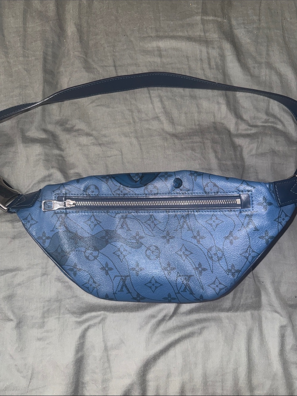 Louis Vuitton Blue Leather Crossbody Belt Bag - Picture 6 of 11